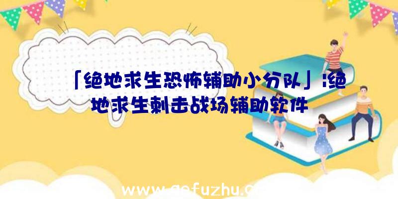 「绝地求生恐怖辅助小分队」|绝地求生刺击战场辅助软件